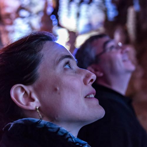 Valérie Théodore en visite à l'Aven Armand